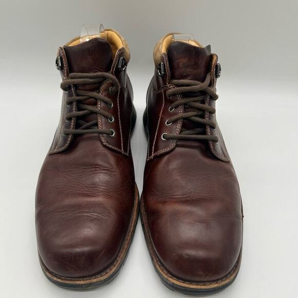 Johnston & Murphy Boots Mens 8M Brown Leather Lace Up Chukka‎ Distressed Boots - Picture 6 of 9